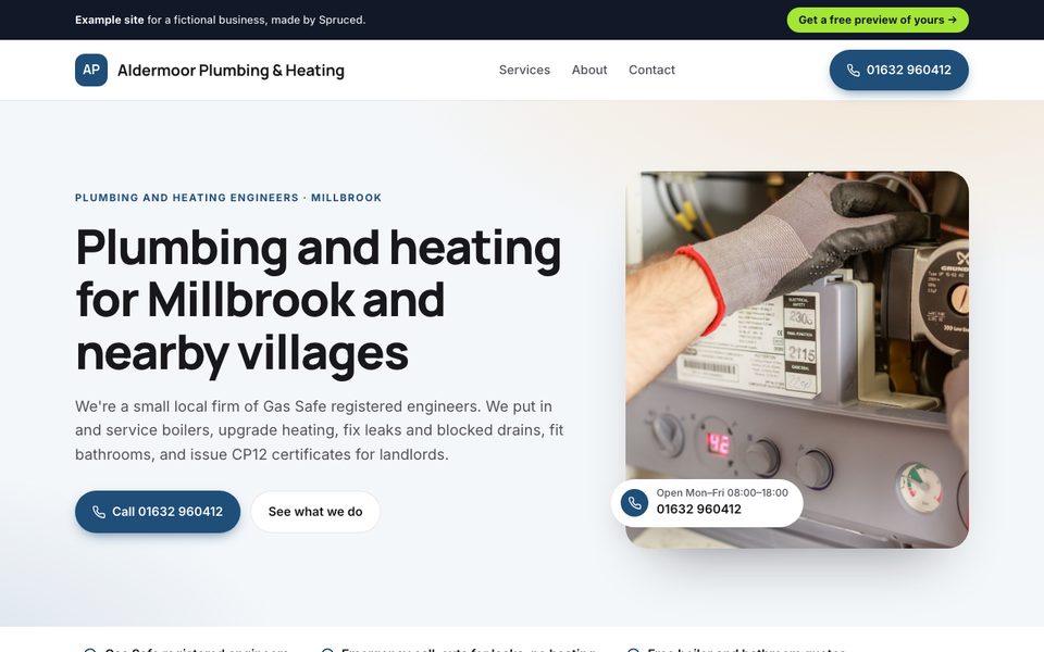 The rebuilt website: modern, clean and easy to use on a phone